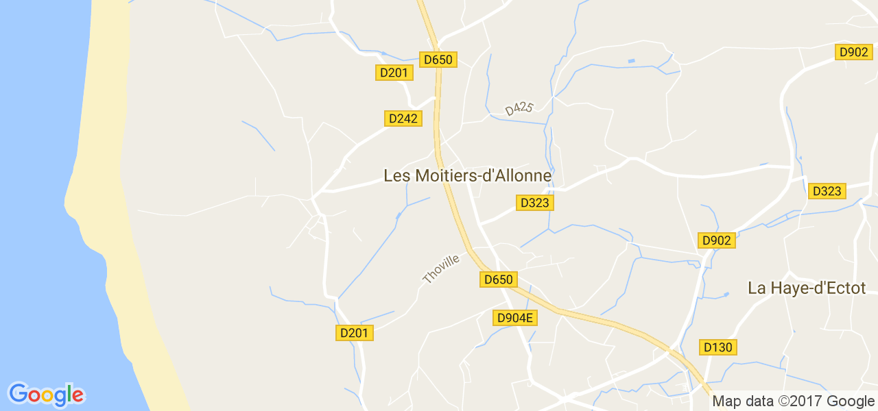 map de la ville de Moitiers-d'Allonne