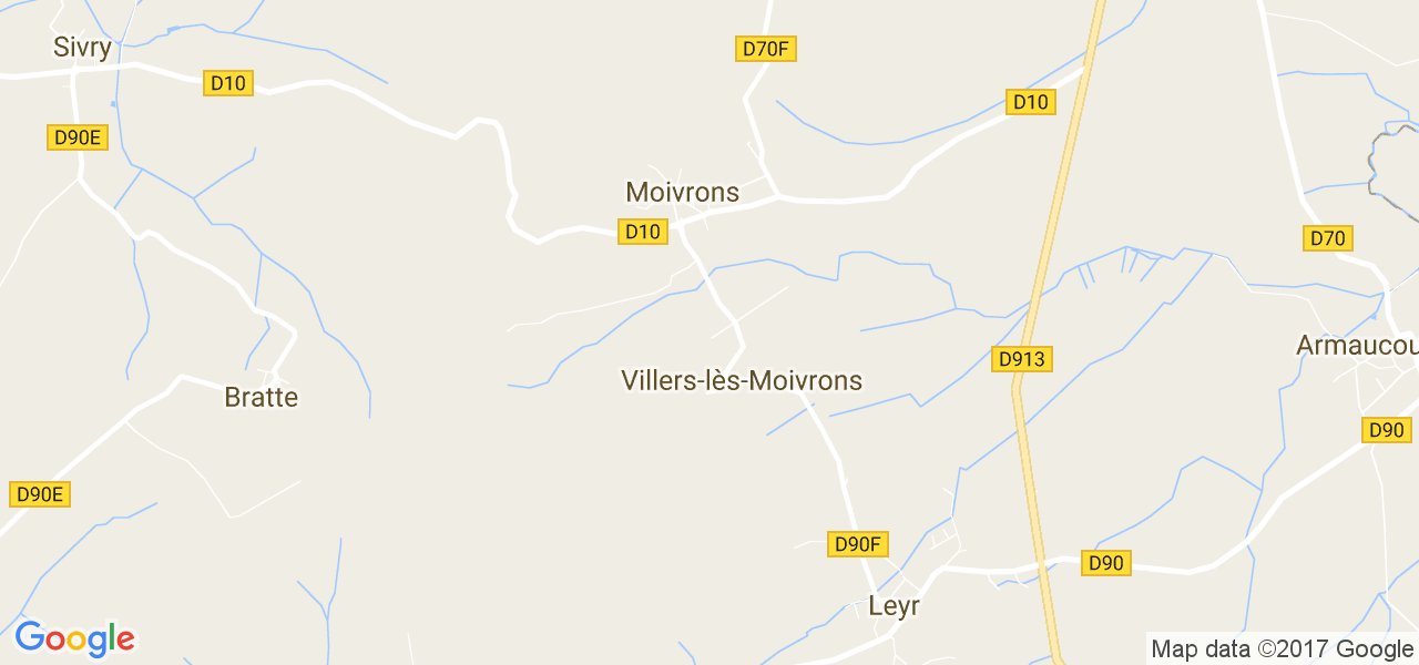 map de la ville de Moivrons