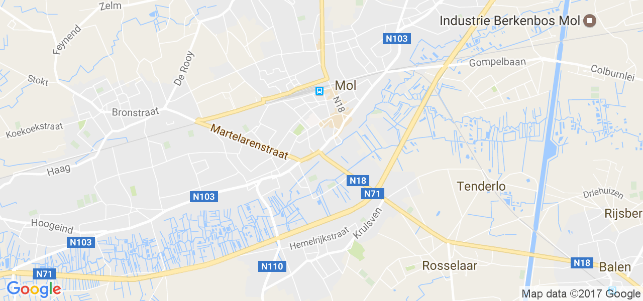 map de la ville de Mol