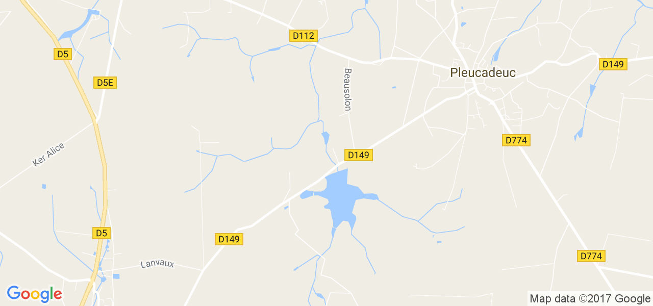 map de la ville de Molac