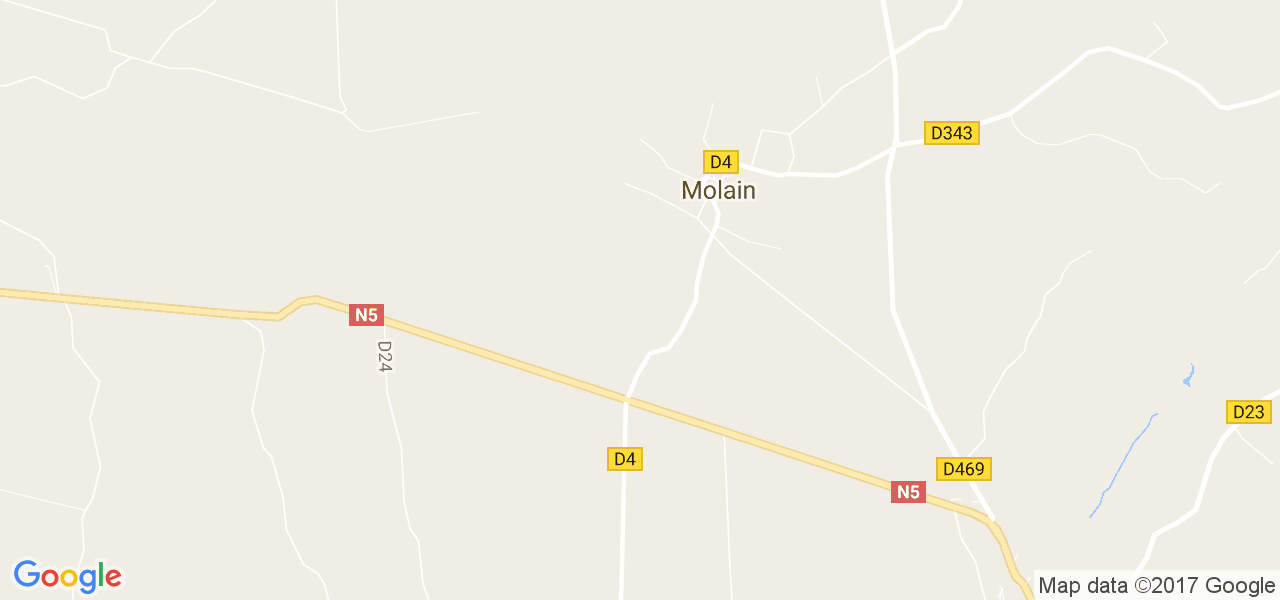 map de la ville de Molain