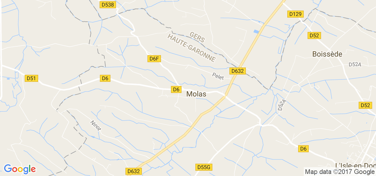 map de la ville de Molas