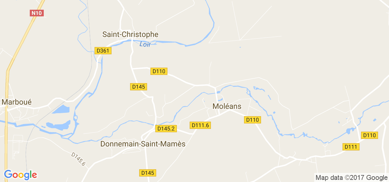 map de la ville de Moléans