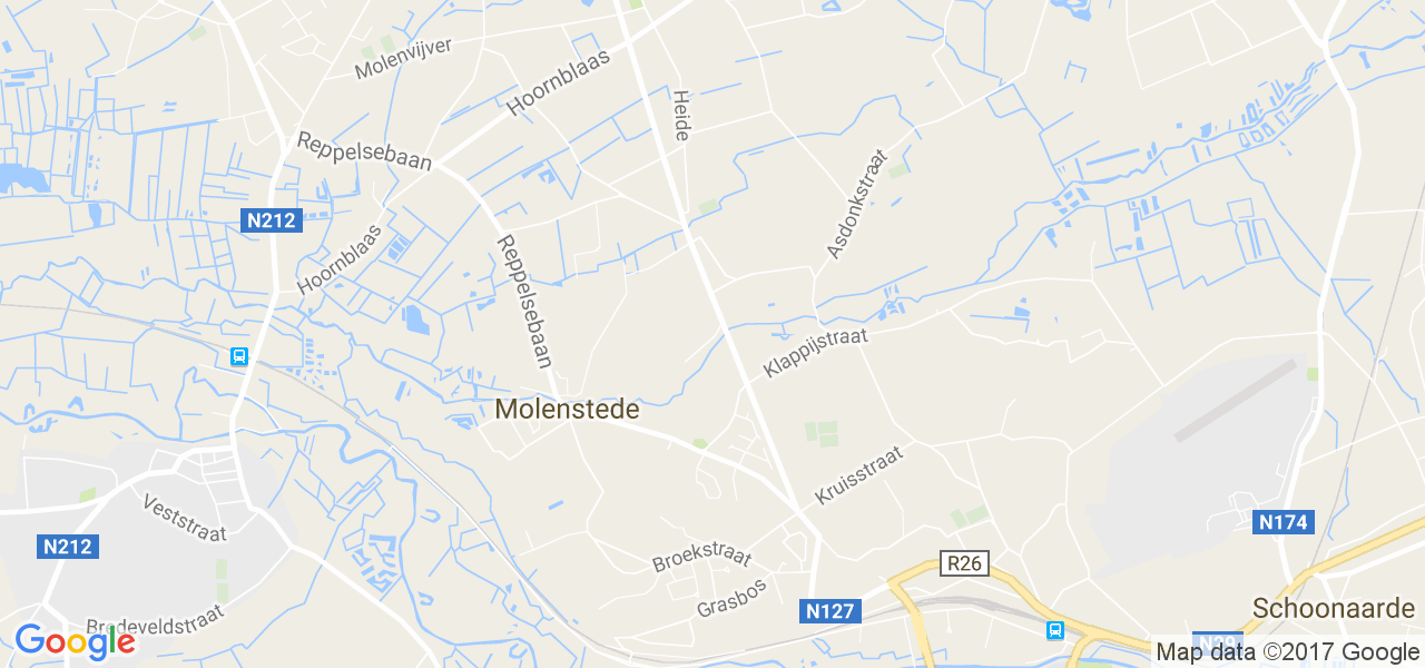 map de la ville de Molenstede