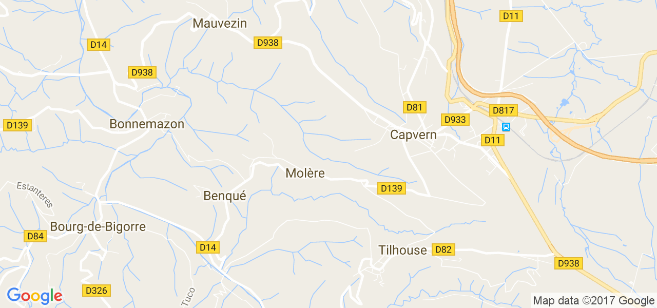 map de la ville de Molère