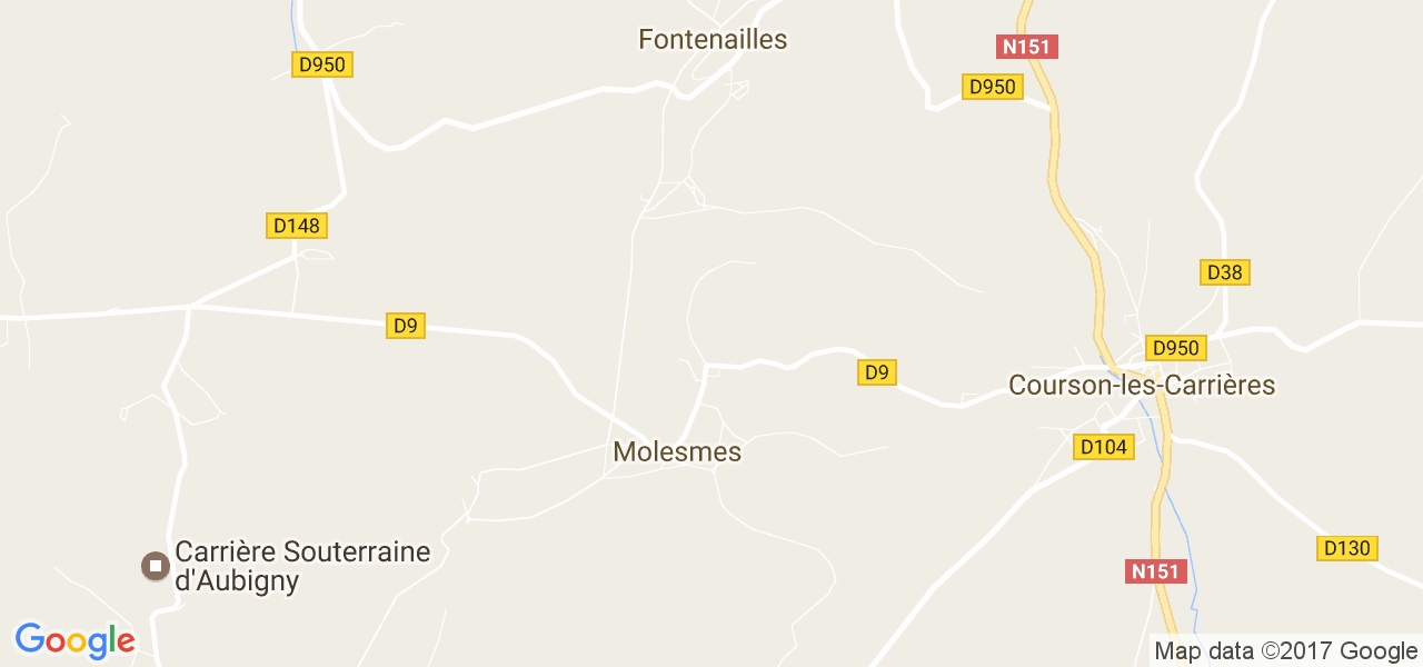 map de la ville de Molesmes