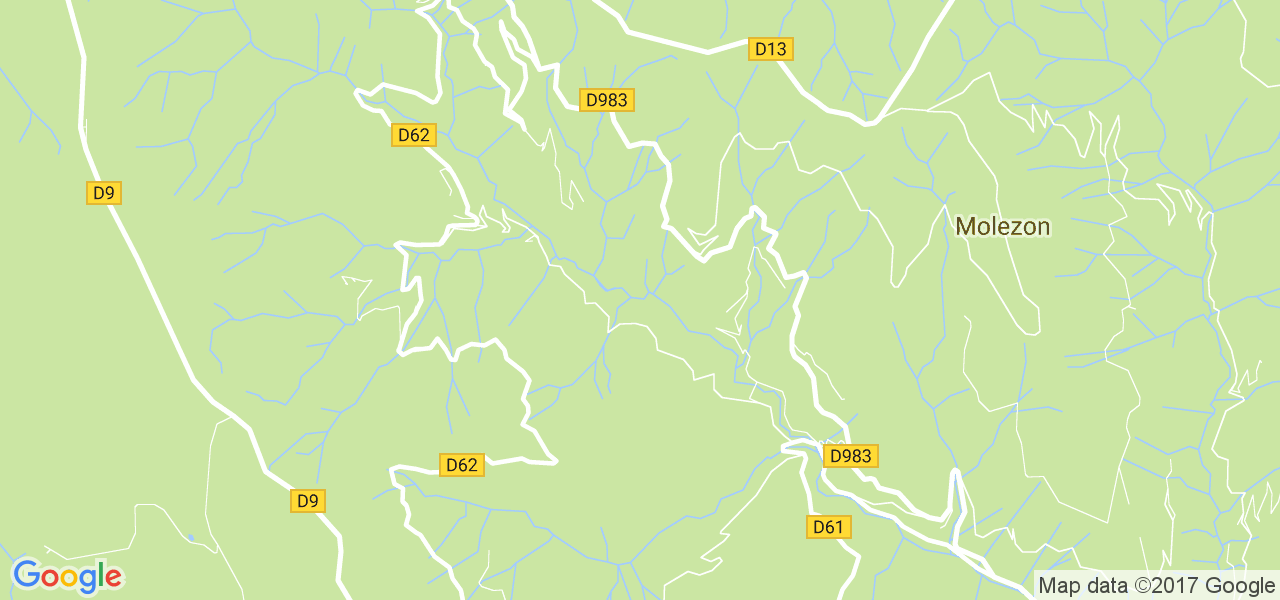 map de la ville de Molezon