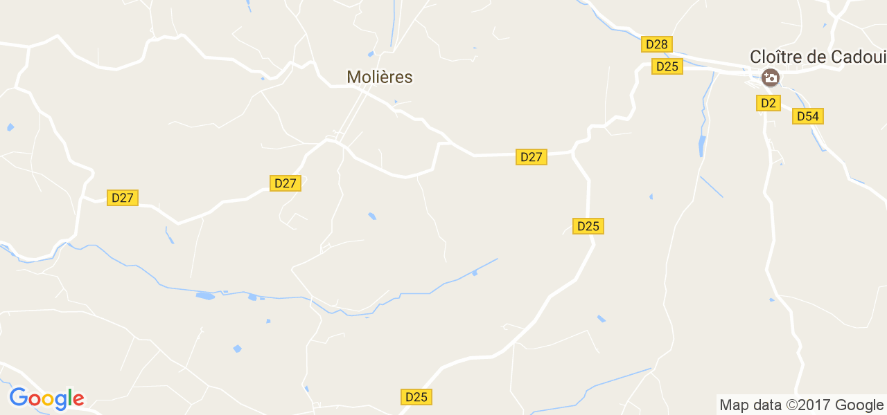 map de la ville de Molières