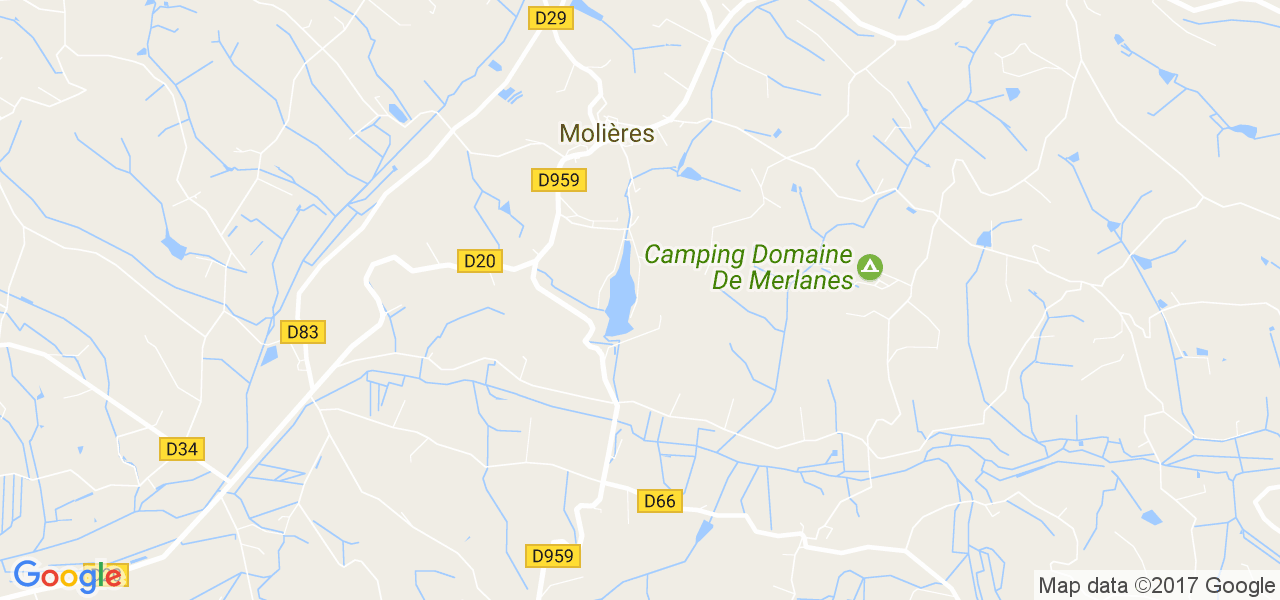 map de la ville de Molières