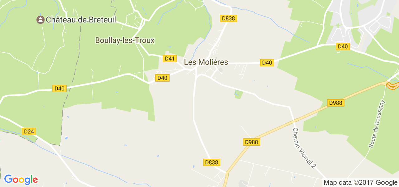 map de la ville de Molières