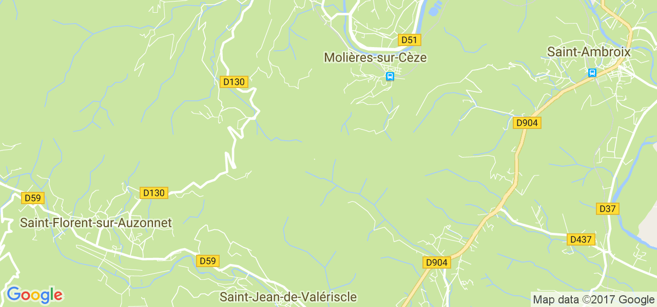 map de la ville de Molières-sur-Cèze