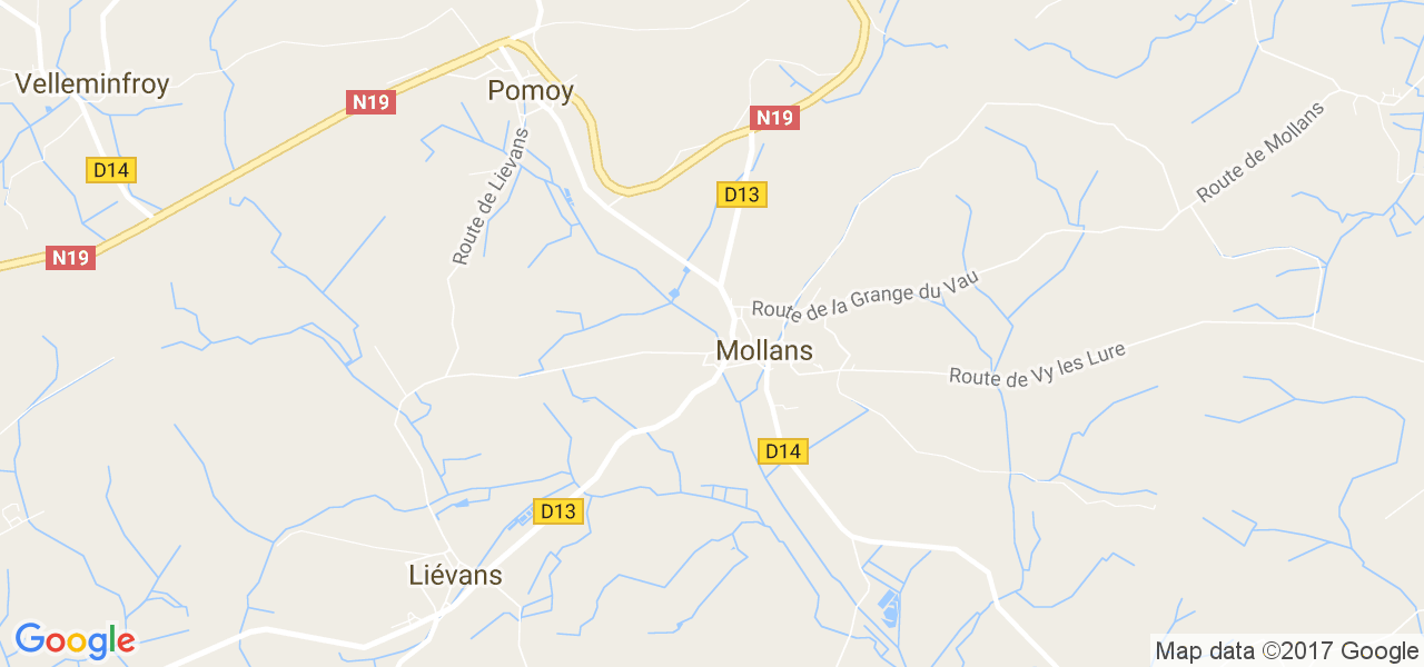 map de la ville de Mollans