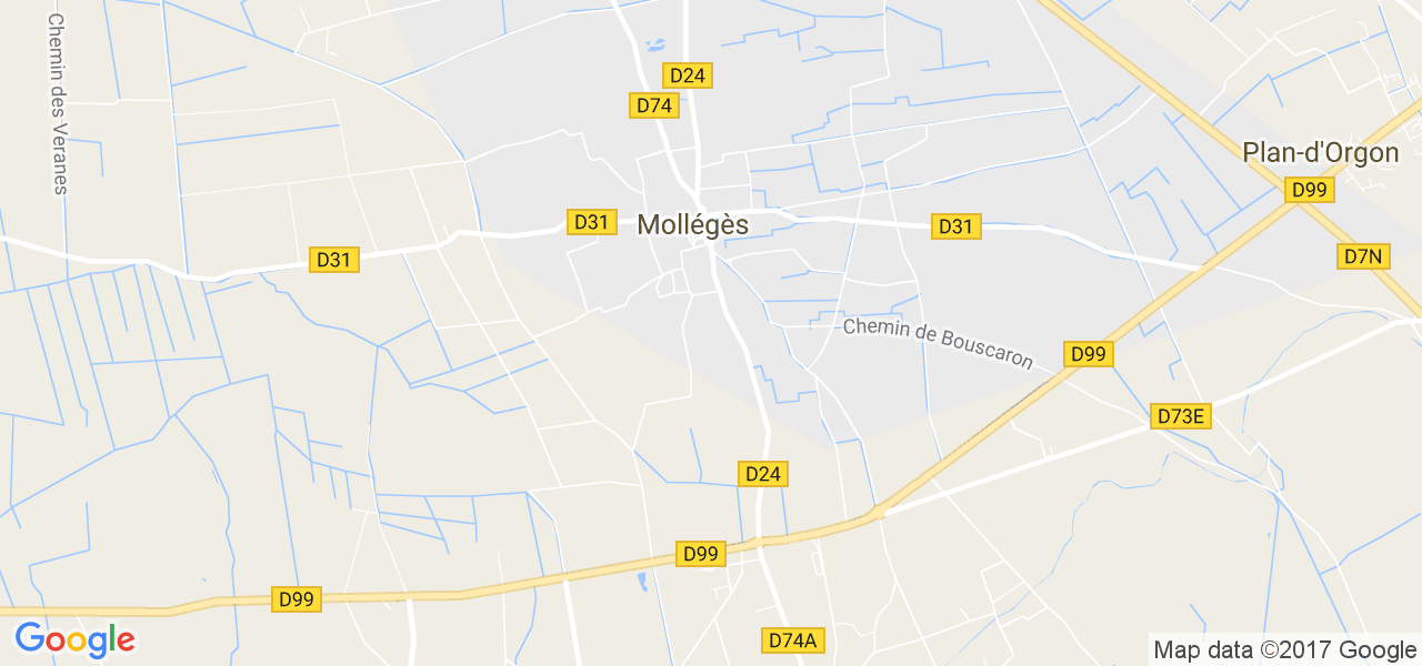 map de la ville de Mollégès