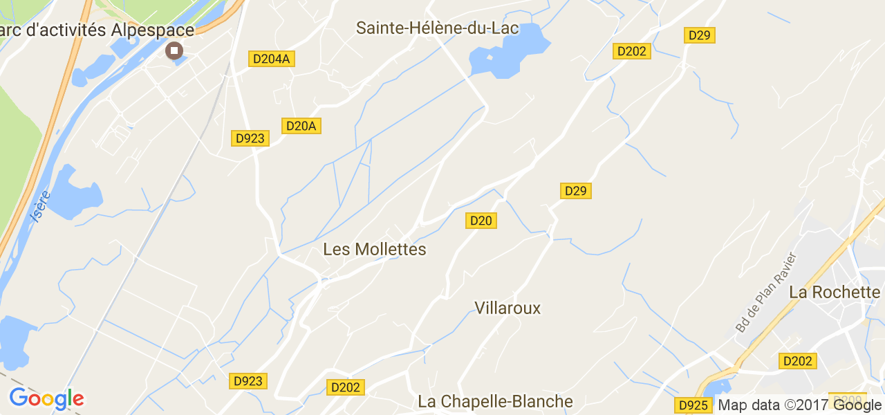 map de la ville de Mollettes