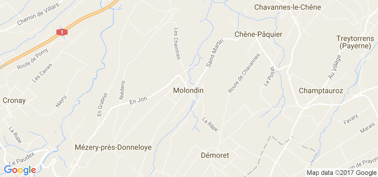 map de la ville de Molondin