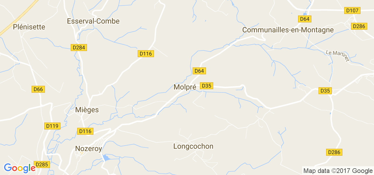 map de la ville de Molpré