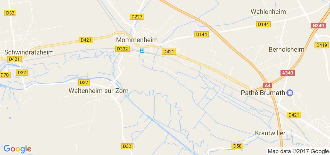 map de la ville de Mommenheim