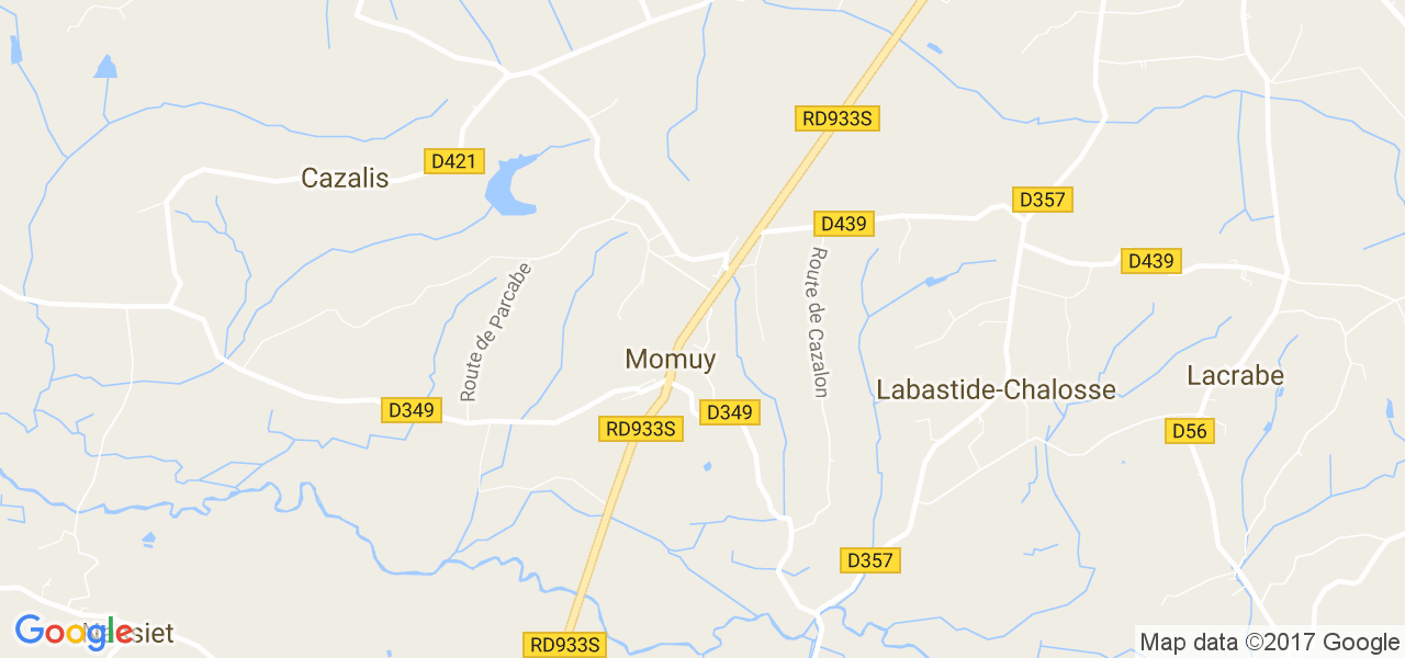 map de la ville de Momuy