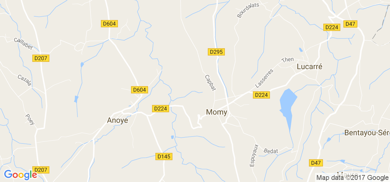 map de la ville de Momy