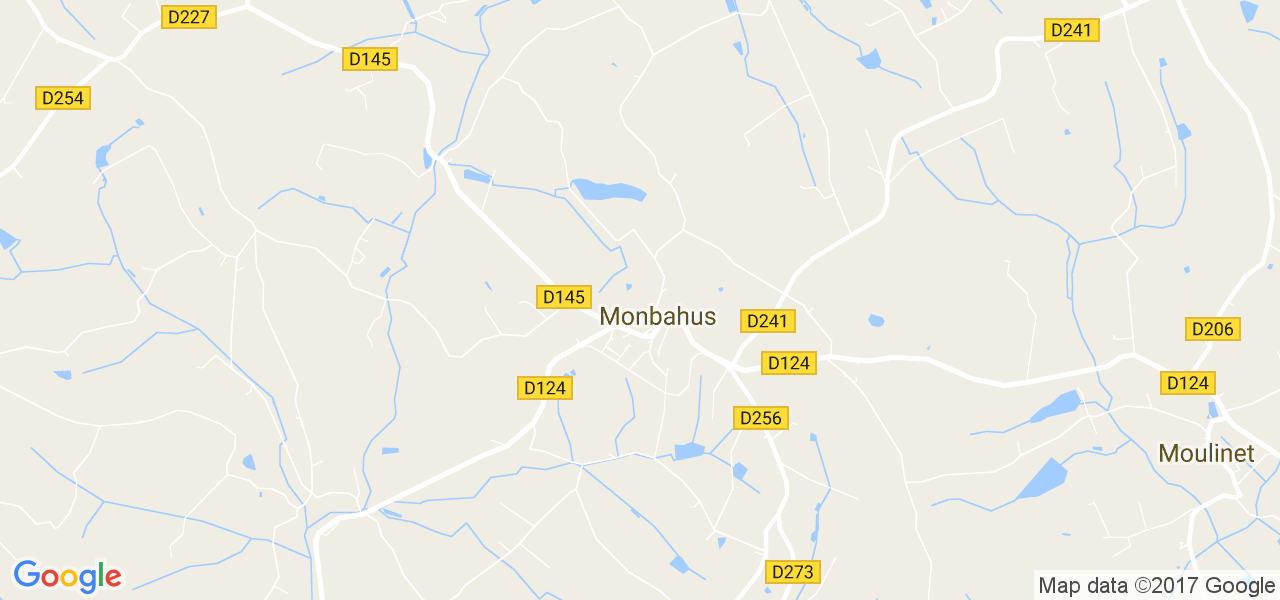 map de la ville de Monbahus