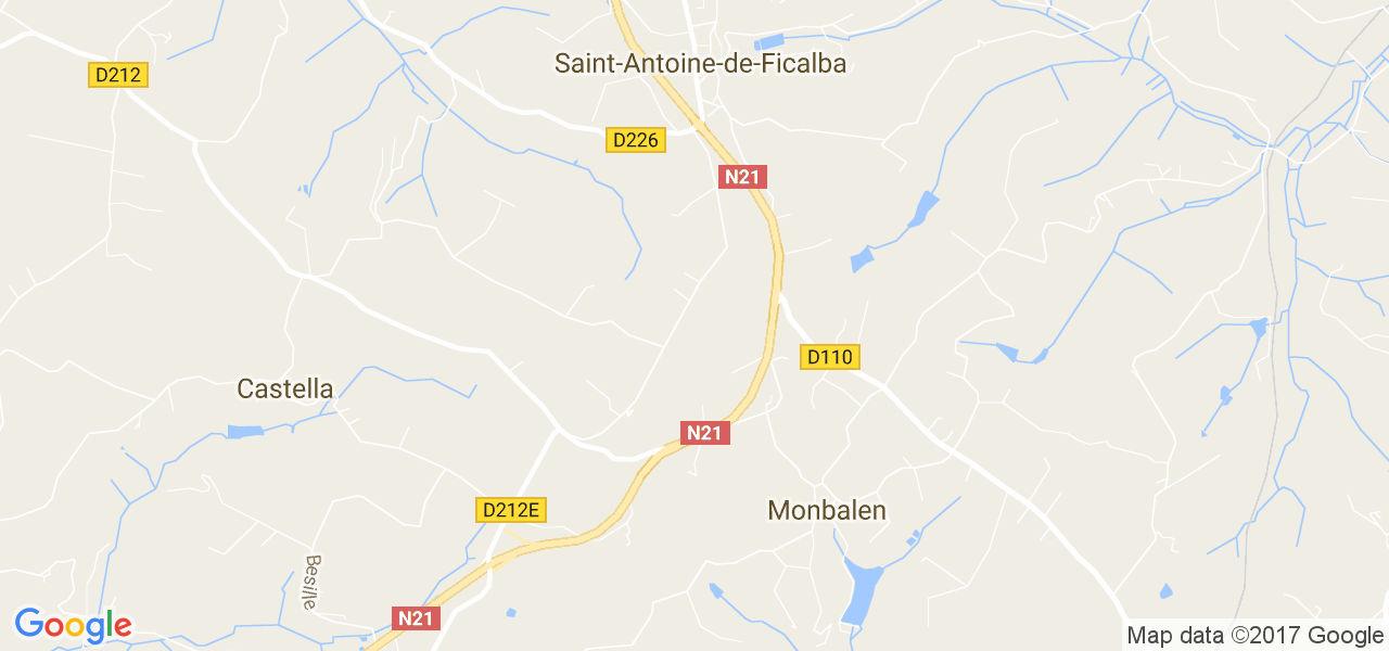 map de la ville de Monbalen