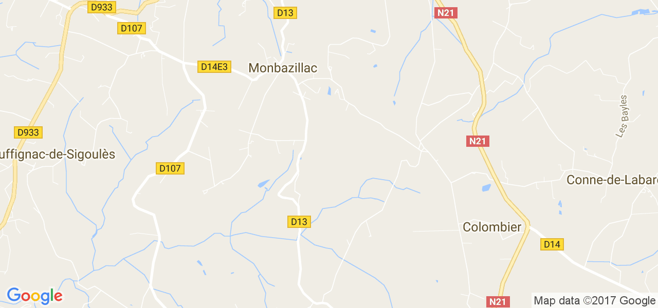 map de la ville de Monbazillac