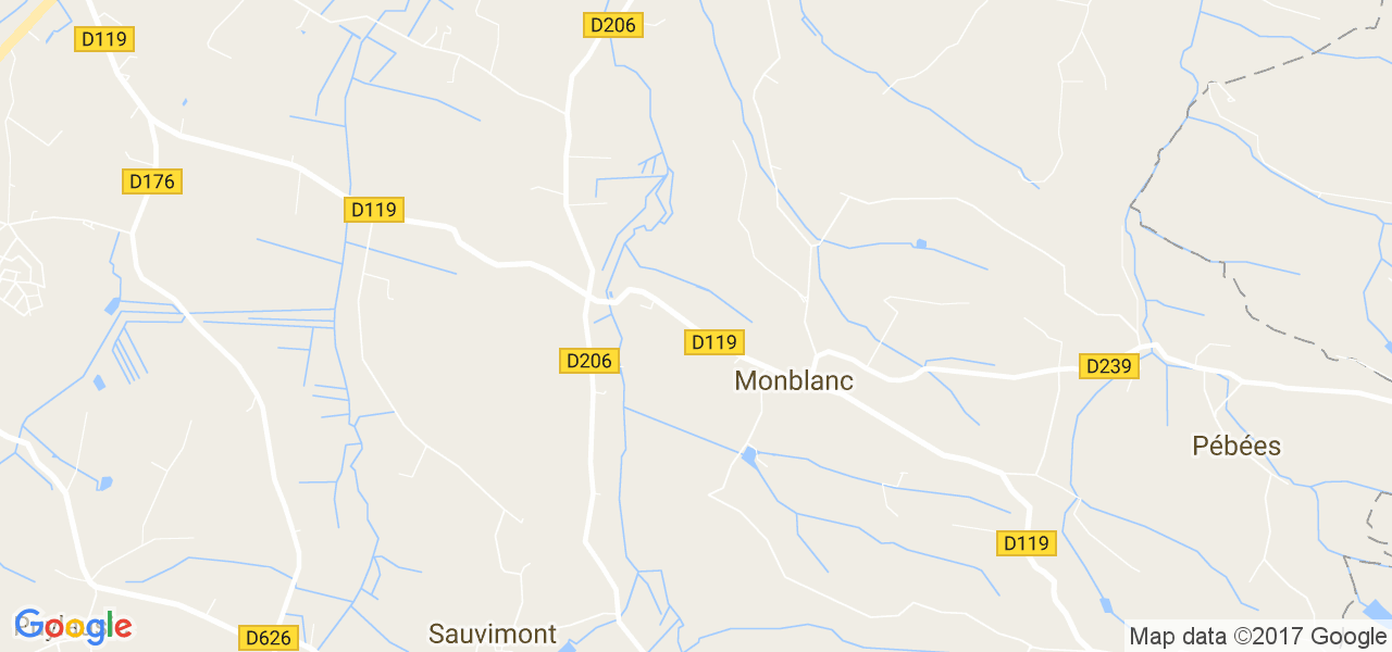 map de la ville de Monblanc