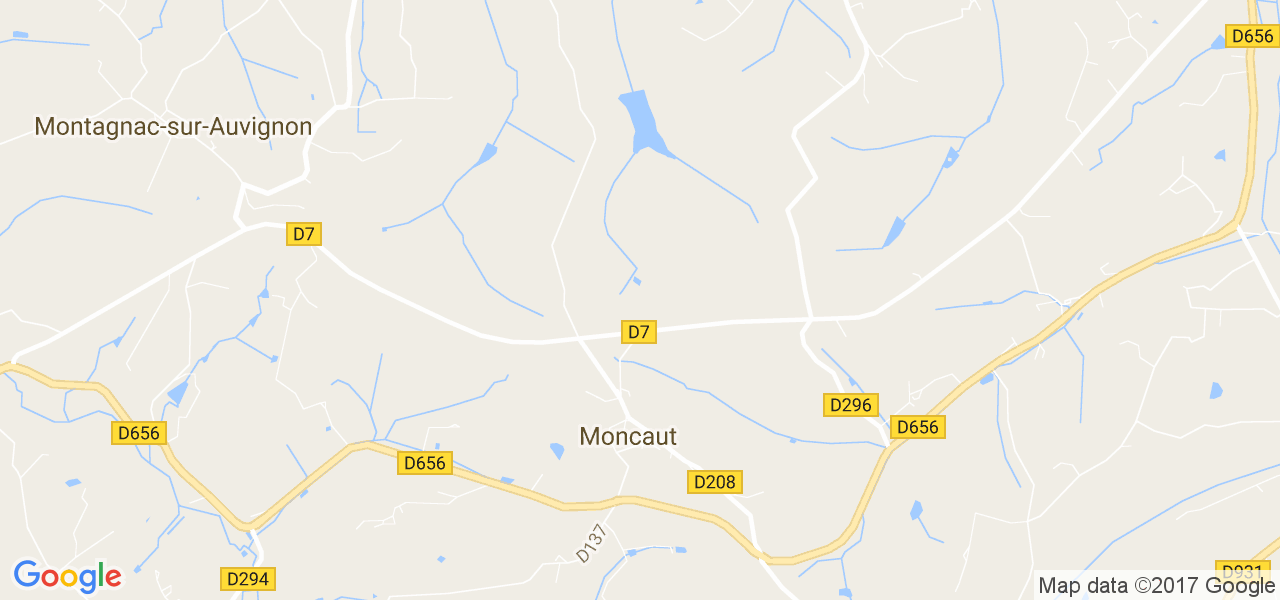 map de la ville de Moncaut