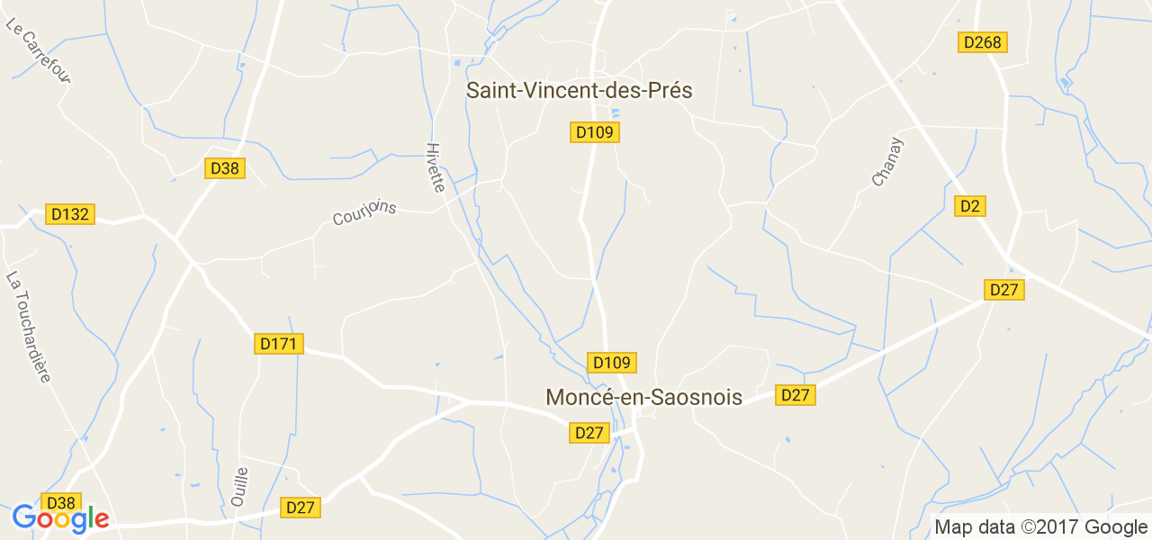 map de la ville de Moncé-en-Saosnois