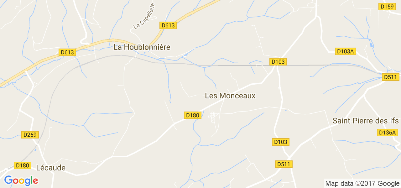 map de la ville de Monceaux