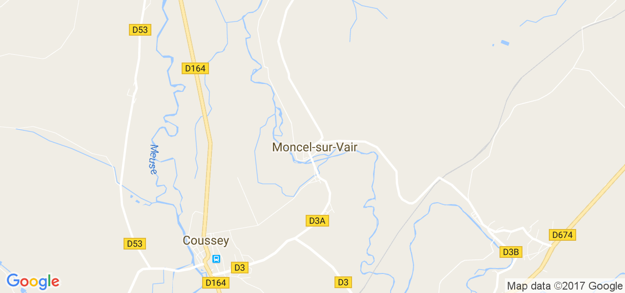 map de la ville de Moncel-sur-Vair