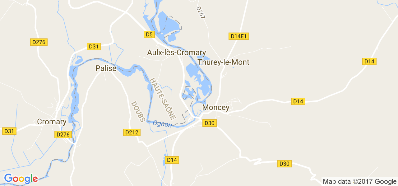 map de la ville de Moncey