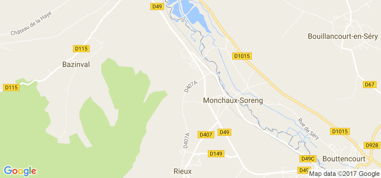 map de la ville de Monchaux-Soreng