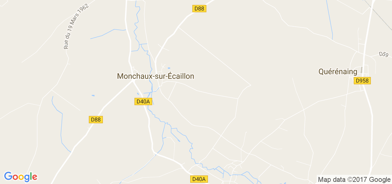 map de la ville de Monchaux-sur-Écaillon