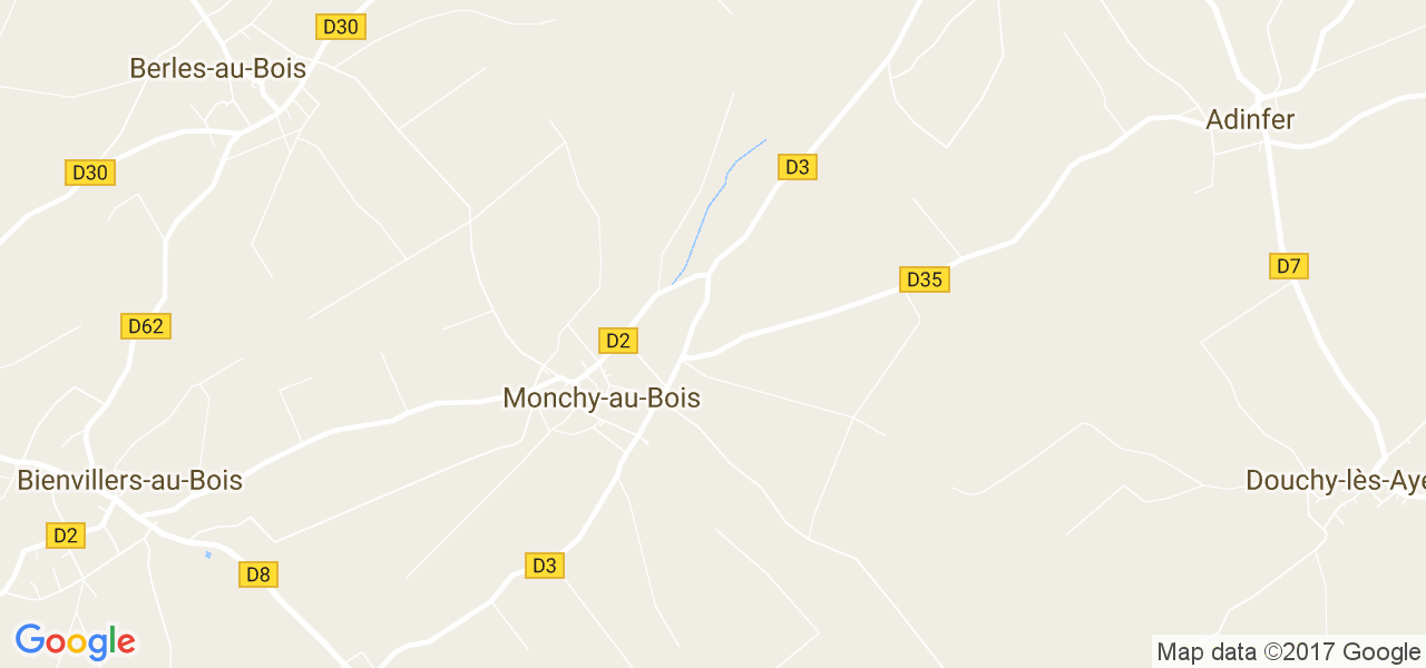 map de la ville de Monchy-au-Bois