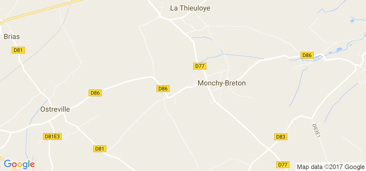 map de la ville de Monchy-Breton