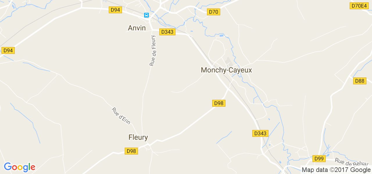 map de la ville de Monchy-Cayeux