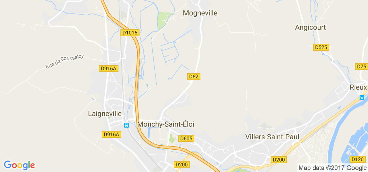 map de la ville de Monchy-Saint-Éloi