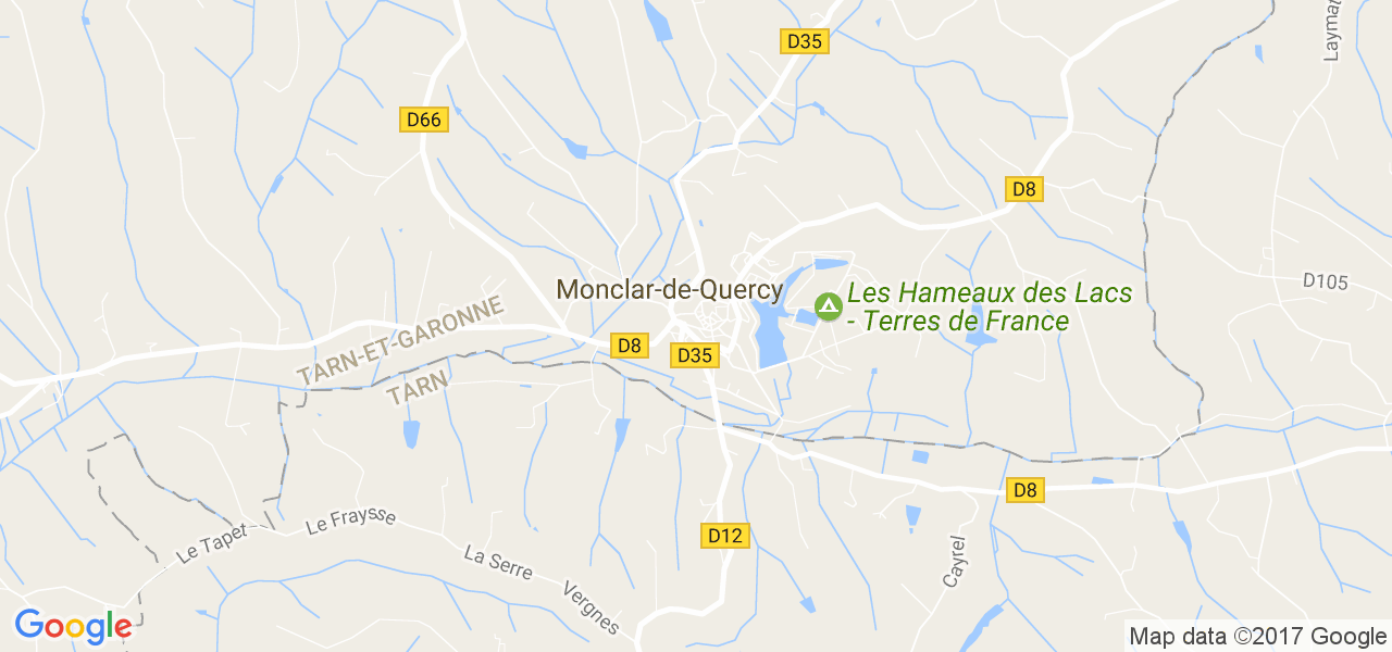 map de la ville de Monclar-de-Quercy