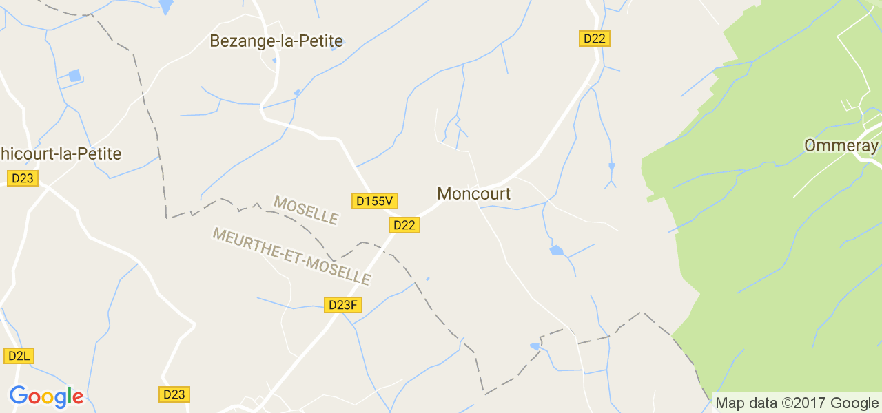 map de la ville de Moncourt