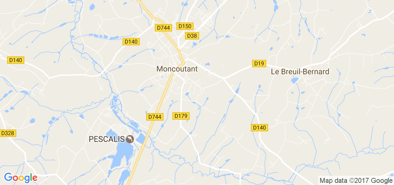 map de la ville de Moncoutant