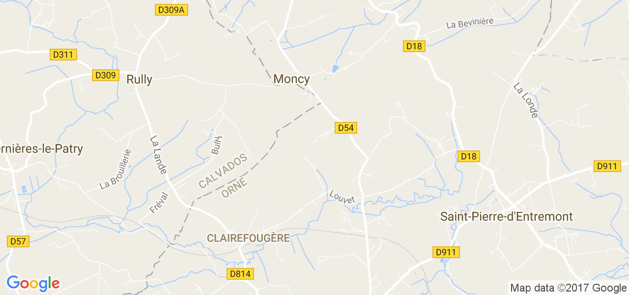 map de la ville de Moncy