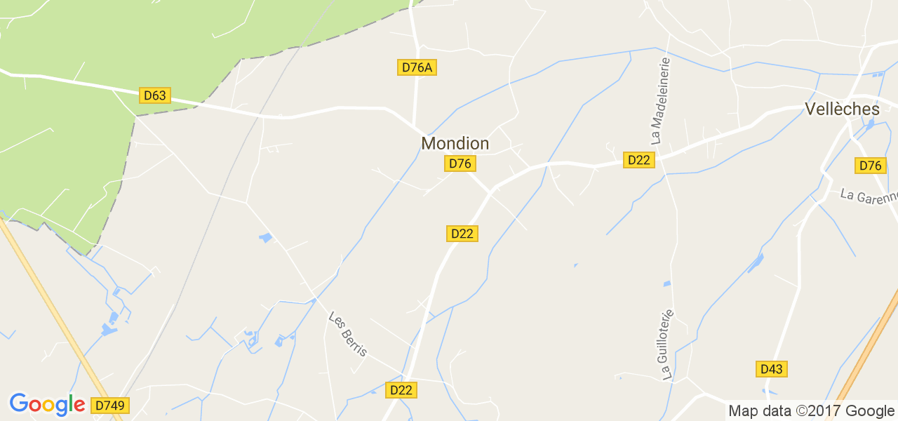 map de la ville de Mondion