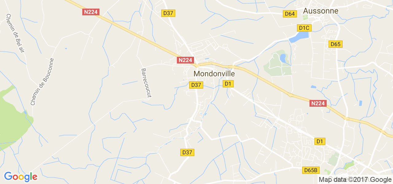 map de la ville de Mondonville