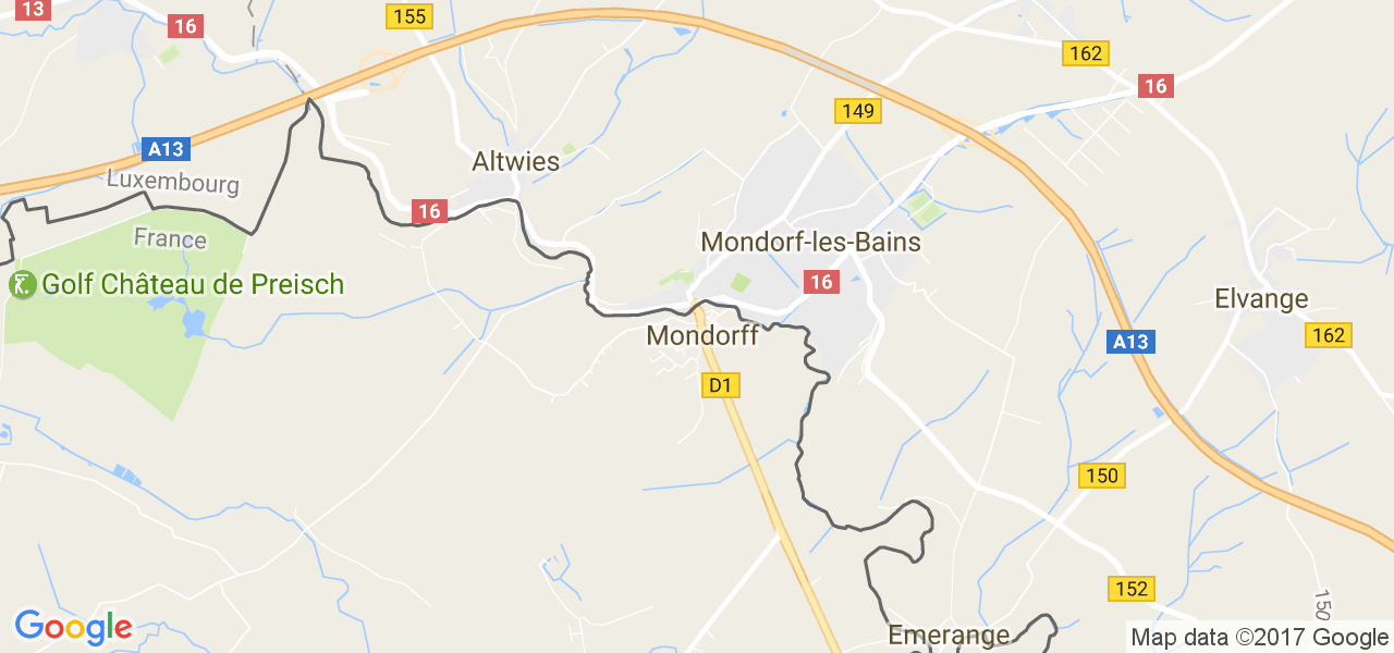 map de la ville de Mondorff