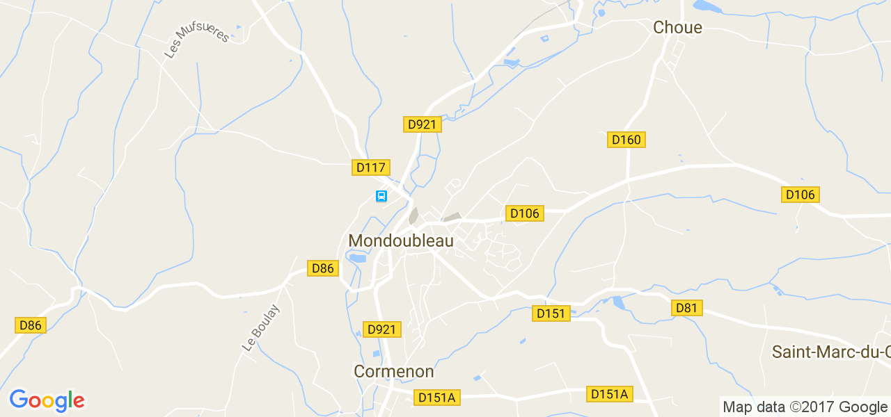 map de la ville de Mondoubleau