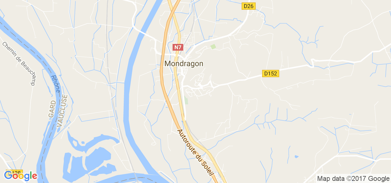 map de la ville de Mondragon