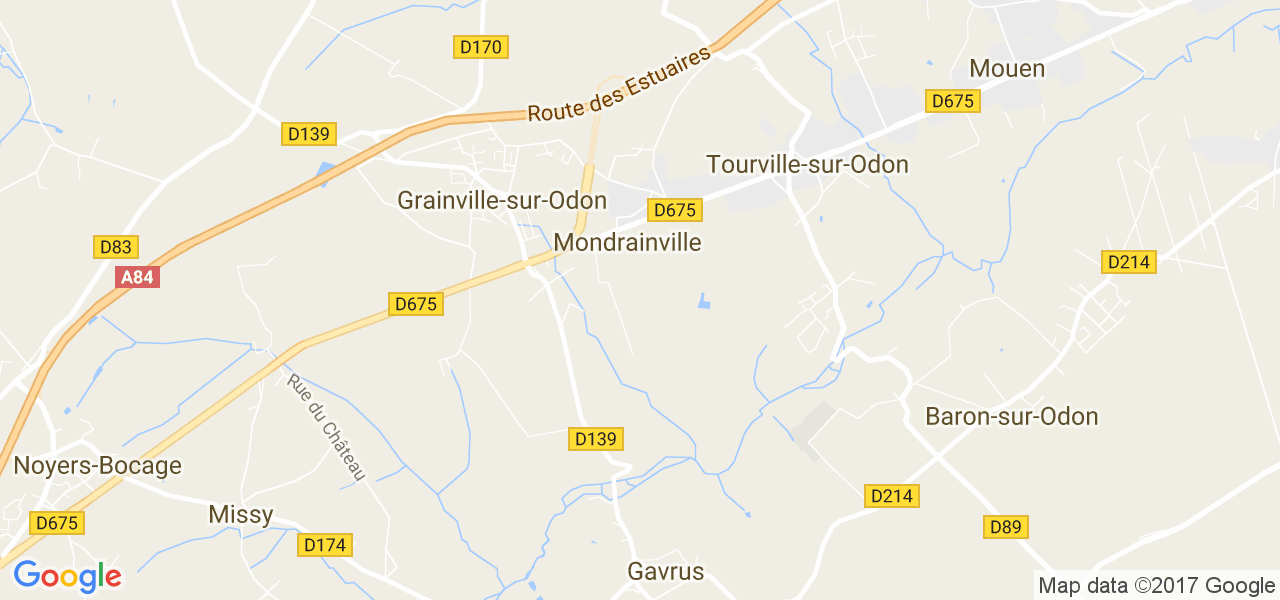 map de la ville de Mondrainville