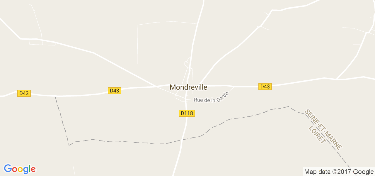 map de la ville de Mondreville