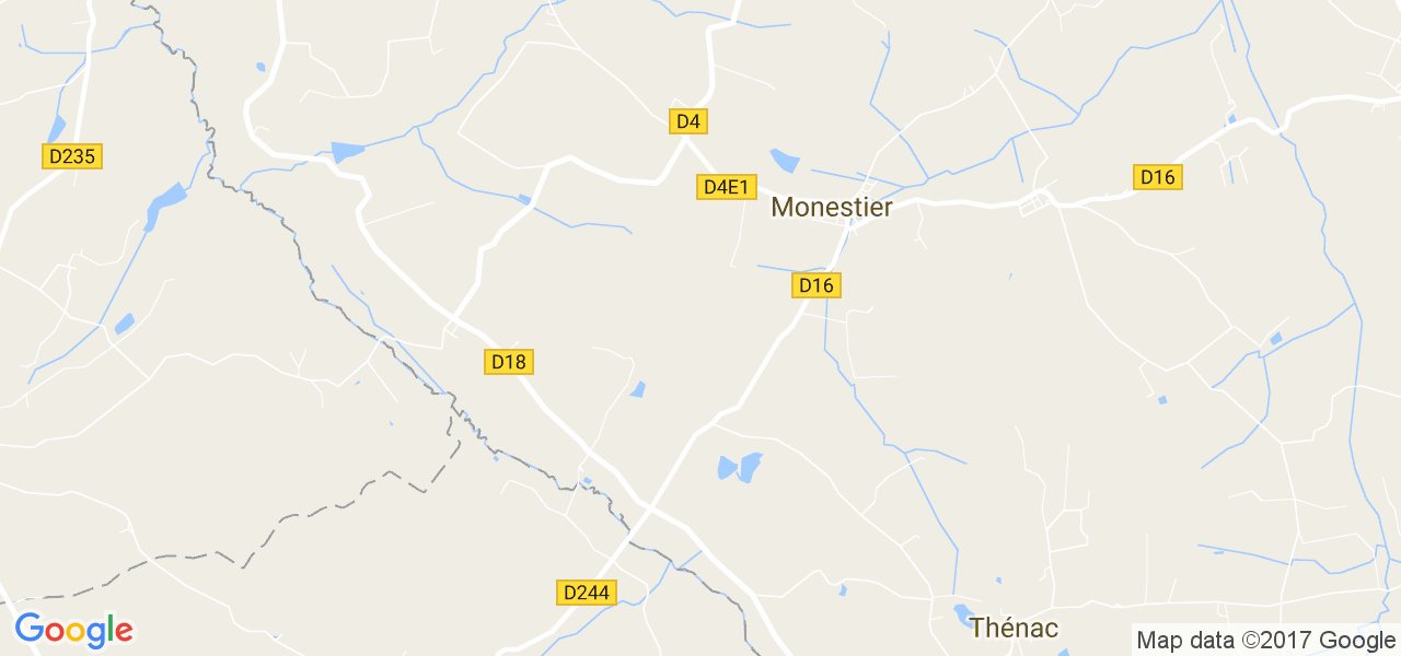 map de la ville de Monestier